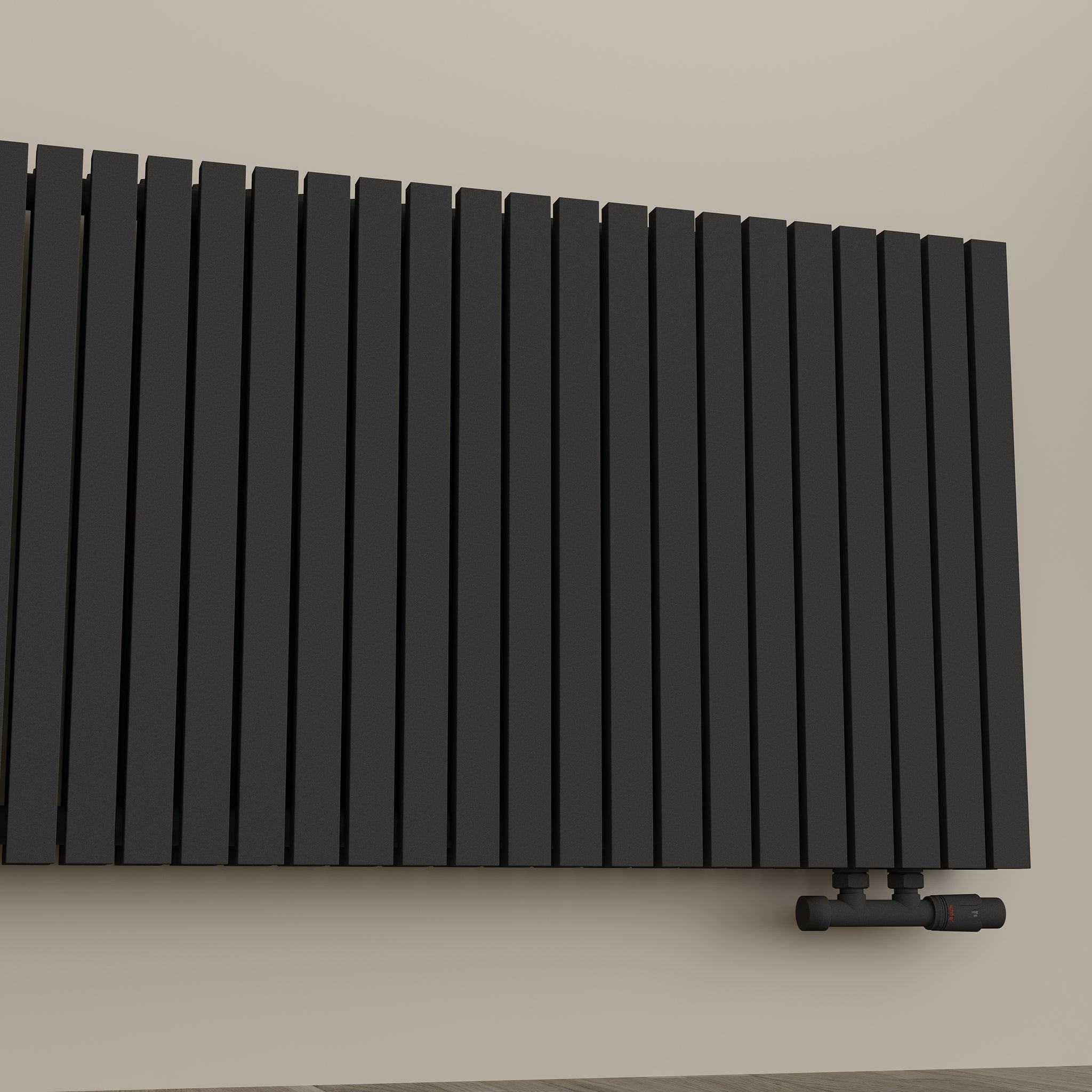 Design-Paneelheizkörper SOMERA Anthrazit – Horizontal, Doppellagig