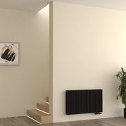 Design-Paneelheizkörper SOMERA Schwarz – Horizontal, Doppellagig