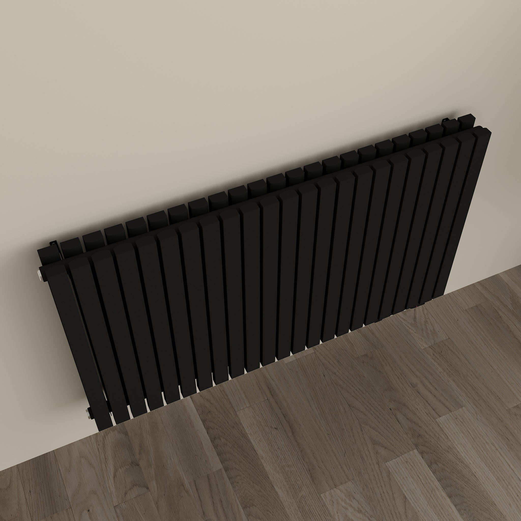 Design-Paneelheizkörper SOMERA Schwarz – Horizontal, Doppellagig