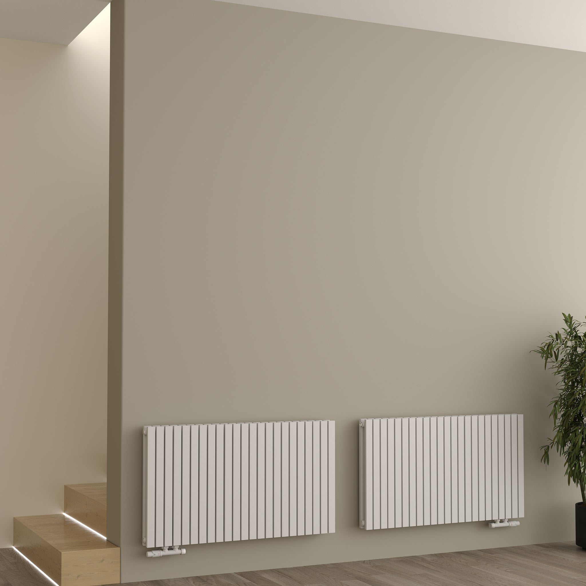 Design-Paneelheizkörper SOMERA Weiß – Horizontal, Doppellagig