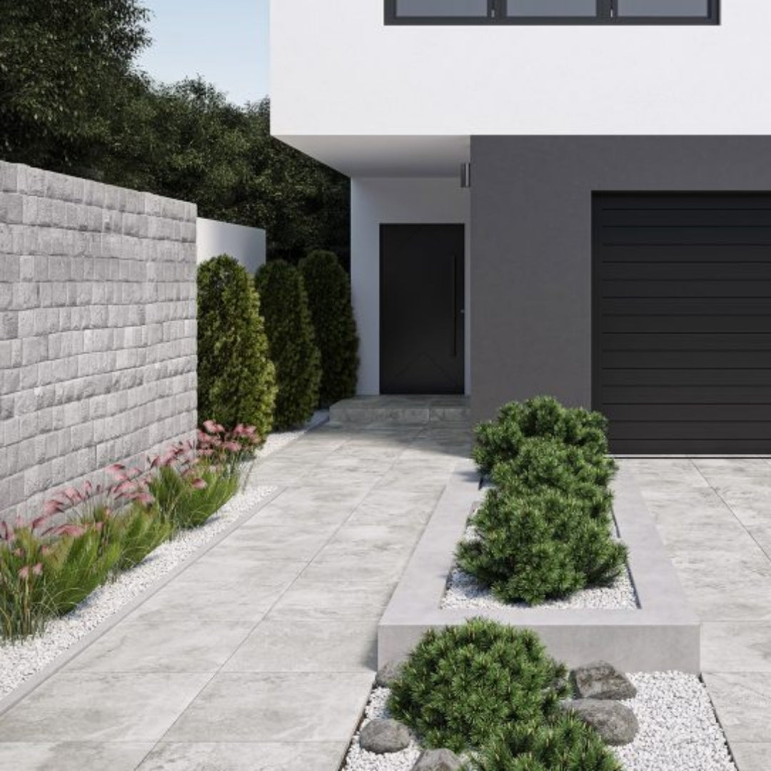 Terrassenplatte Verness Grau
